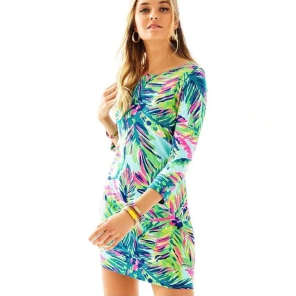 Lilly Pulitzer Marlowe Dress in Island Time Print  Pima Cotton Size Small